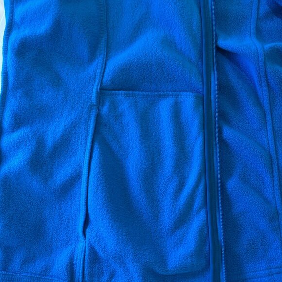 Lands' End Woman Plus Size 18XL Zip-Front Fleece Vest Long Blue - Picture 6 of 9